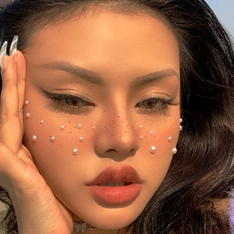 [Hàng mới về] Miếng dán ngọc trai giả 3D trang trí cơ thể thời trang