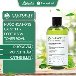 Toner caryophy nước hoa hồng làm sạch mụn mờ thâm dưỡng ẩm cho da caryophy portulaca toner 300ml - Lamicare