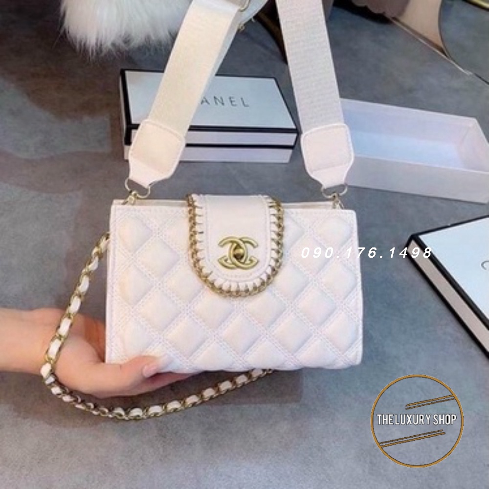 ♀ Túi Xách Nữ Kẹp Nách chaneo viền xích❣️Freeship❣️size 20 PA368