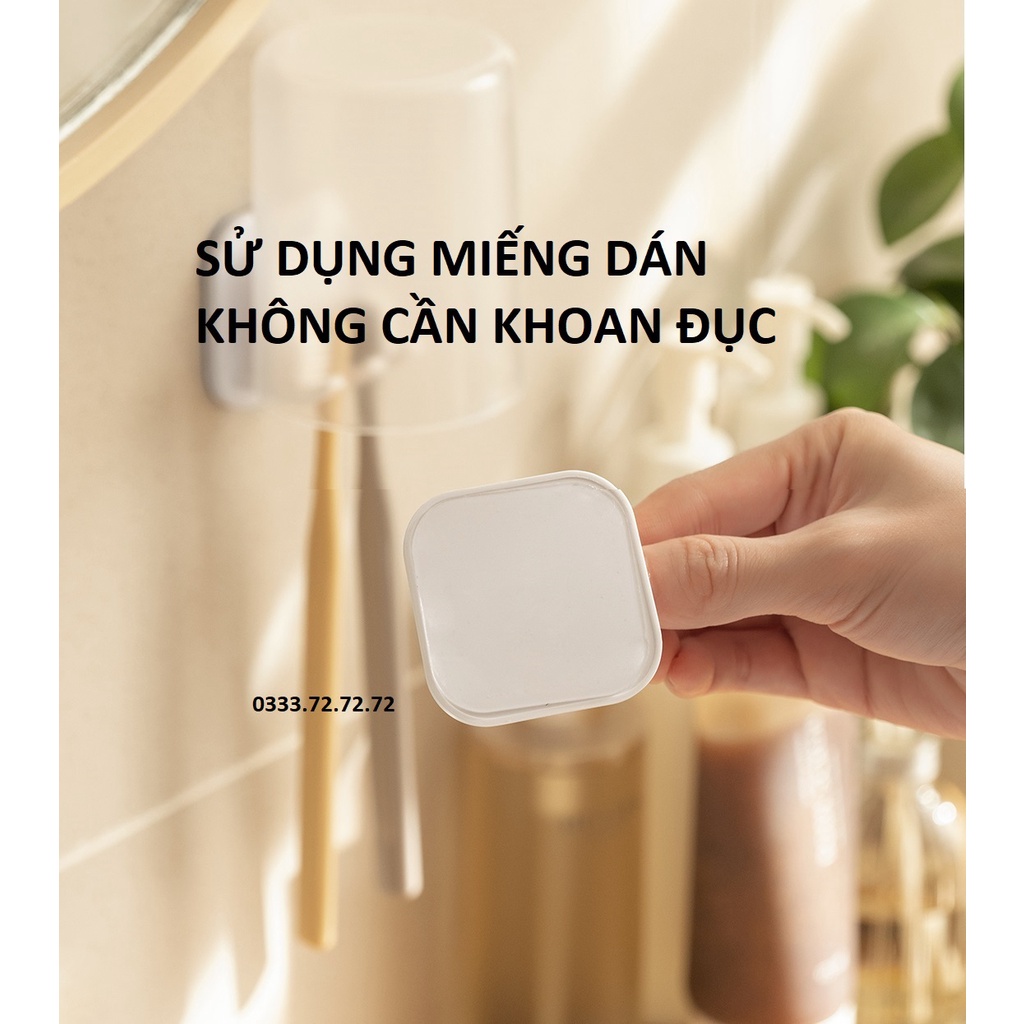 Giá kệ treo bàn chải đánh răng nhà tắm không cần khoan đục