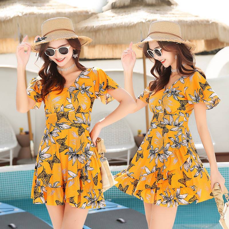 Kết nối đồ bơi, đồ bơi thời trang in, áo tắm nữ bảo thủ Hàn Quốc mỏng | BigBuy360 - bigbuy360.vn