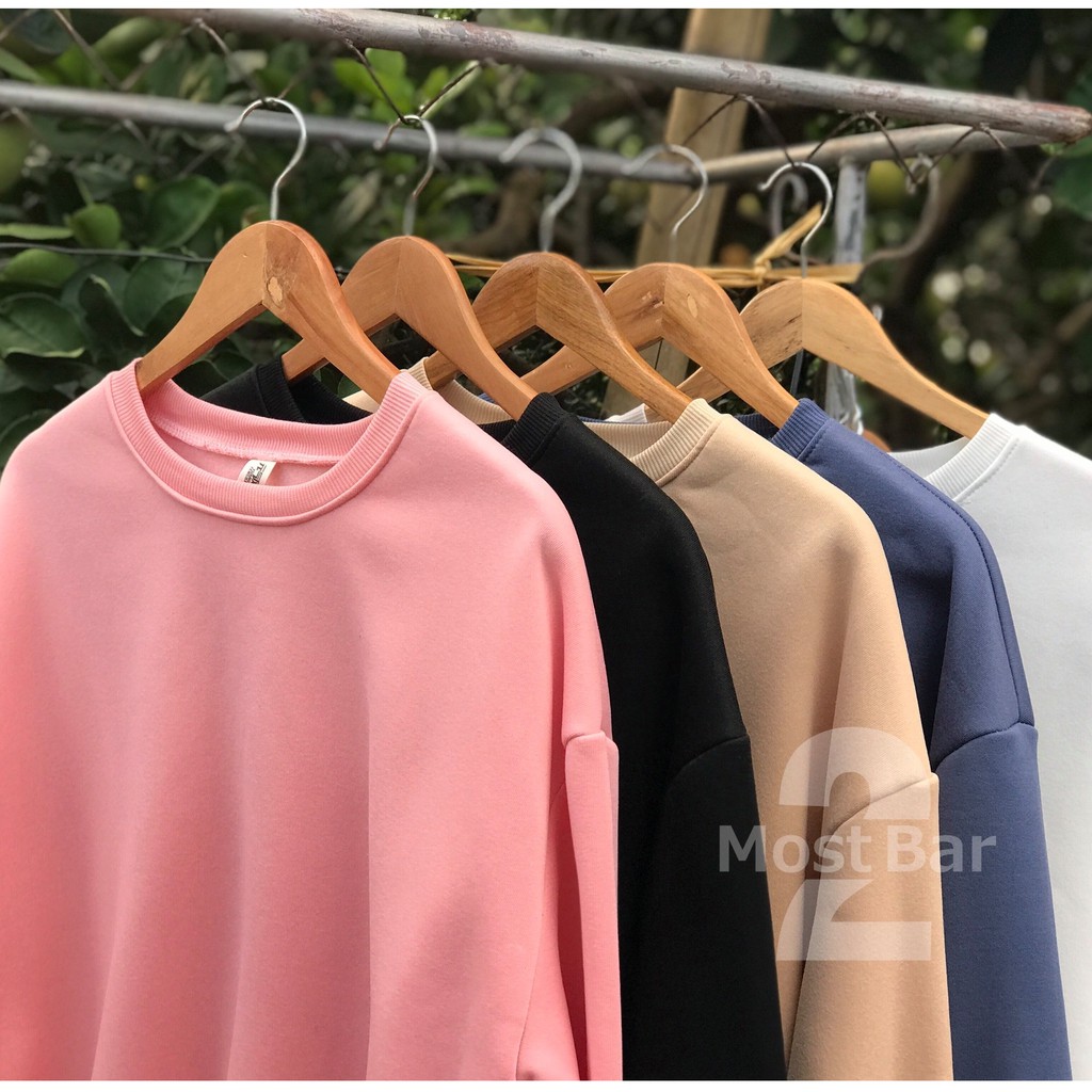 Áo nỉ bông nam nữ nhiều màu size lớn (45kg, 50kg đến 80kg 90kg, tối đa 100kg), áo sweater nam fullsize M-3XL