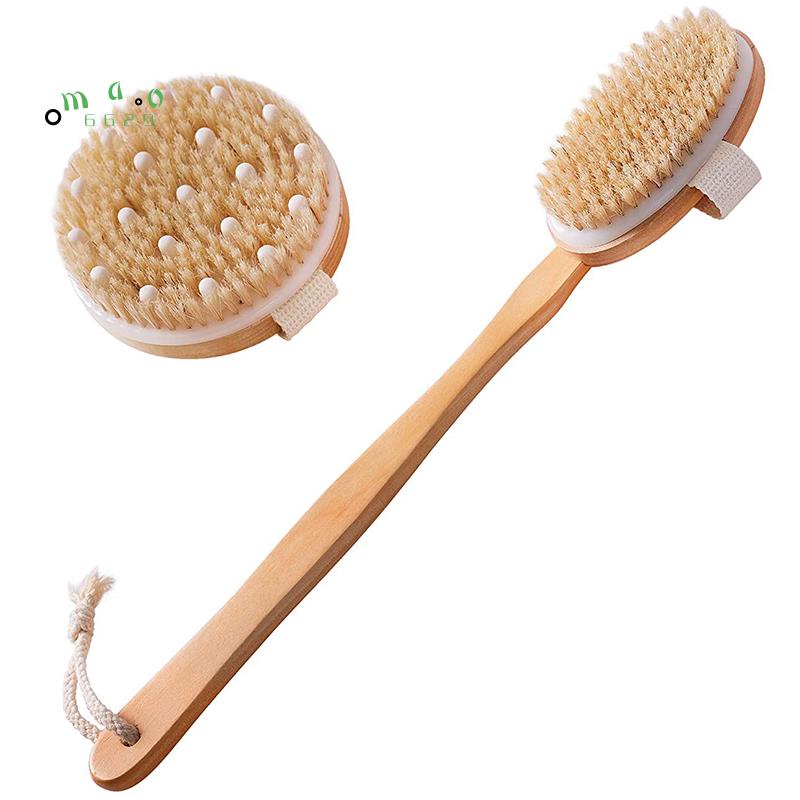 Bộ 2 Bàn Chải Chà Lưng Tẩy Tế Bào Chết Khô Cho Da Khô