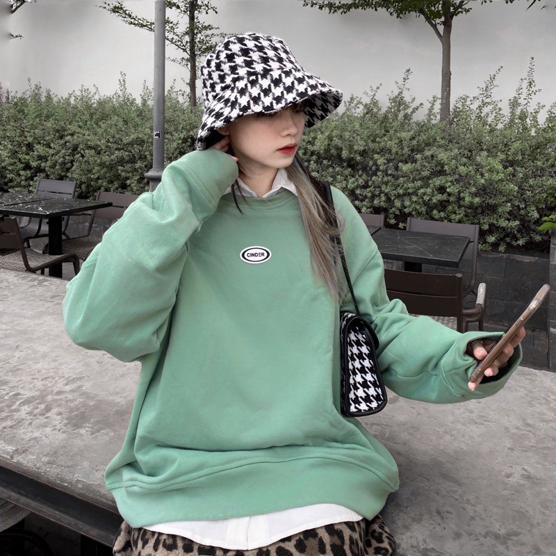 [LOCAL BRAND]  Áo Sweater Logo ❤️CINDER❤️ - Áo Hoodie Nỉ Trơn Unisex streetwear form rộng 9 Màu 💙💙 | BigBuy360 - bigbuy360.vn