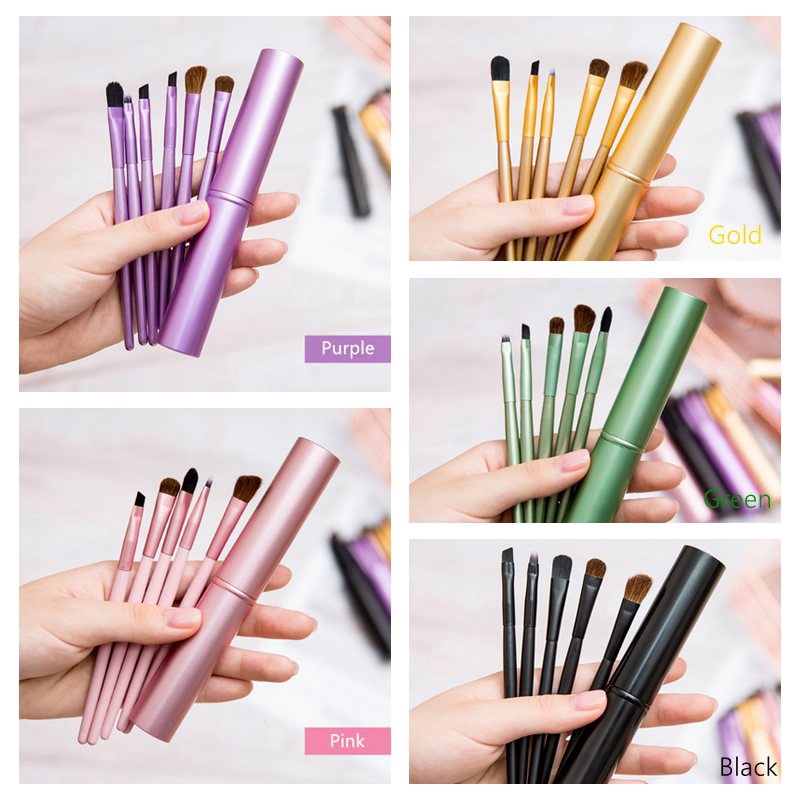 5 Bộ Cọ Trang Điểm Chuyên Nghiệp Tiện Dụng bộ cọ trang điểm gồm cây tặng kèm túi zip Vintage dành cho trang điểm cá nhân và chuyên nghiệp