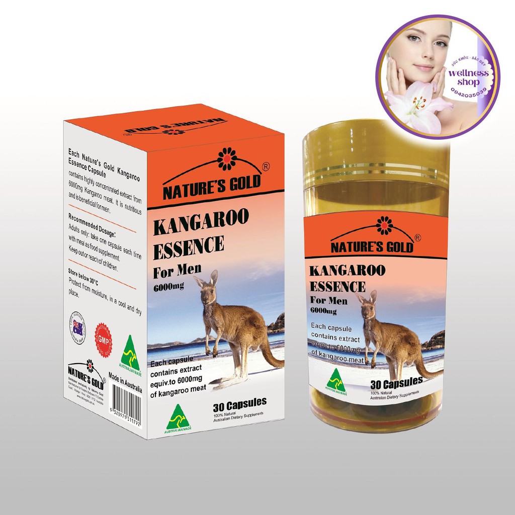 Viên uống tăng cường sinh lý nam - Kangaroo Essence For Men 6000mg (30 viên, 110 viên) - Úc