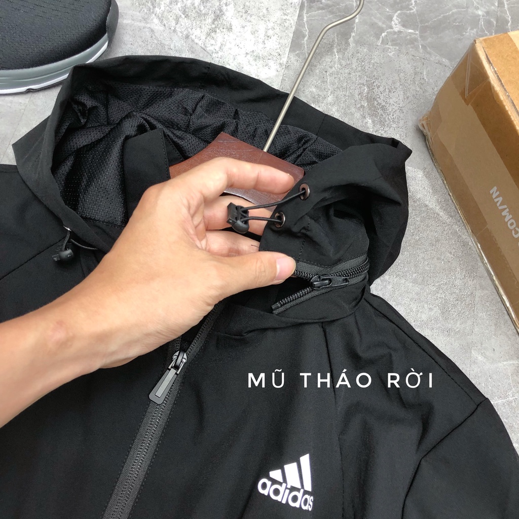 Áo khoác gió MŨ RỜI BIGSIZE 100KG thể thao cao cấp nam 2 lớp xuất khẩu AG 26 - 2219