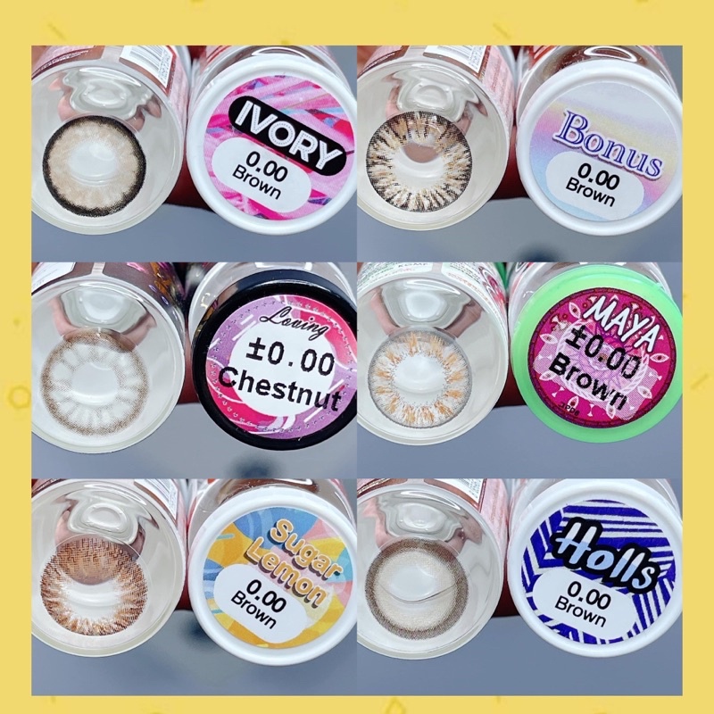 50 mẫu lens Nâu_Brown Hot size Giãn Vừa -Kính giãn tròng nâu Mới hất