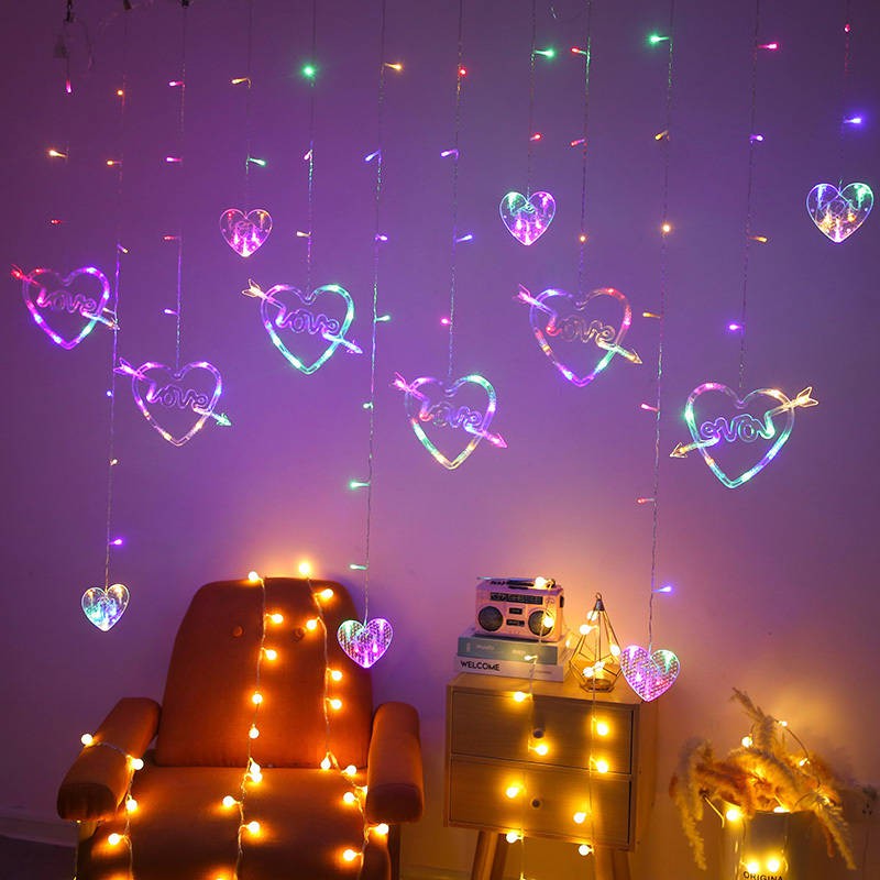 LED Love Lantern Đề xuất lãng mạn bất ngờ Tình yêu trang trí chuỗi ánh sáng Sáng tạo sắp xếp trong nhà Bàn phòng trắng t