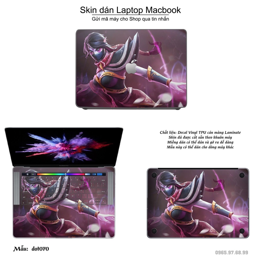 Skin dán Macbook mẫu Dota 2 (đã cắt sẵn, inbox mã máy cho shop)