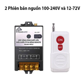 BỘ CÔNG TẮC 30A ĐIỀU KHIỂN BẰNG REMOTE TẦM XA HPS3