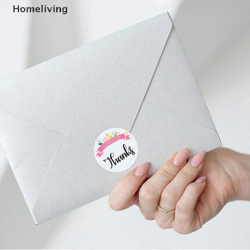 Cuộn 500 Miếng Dán Trang Trí In Chữ Thank You Độc Đáo
