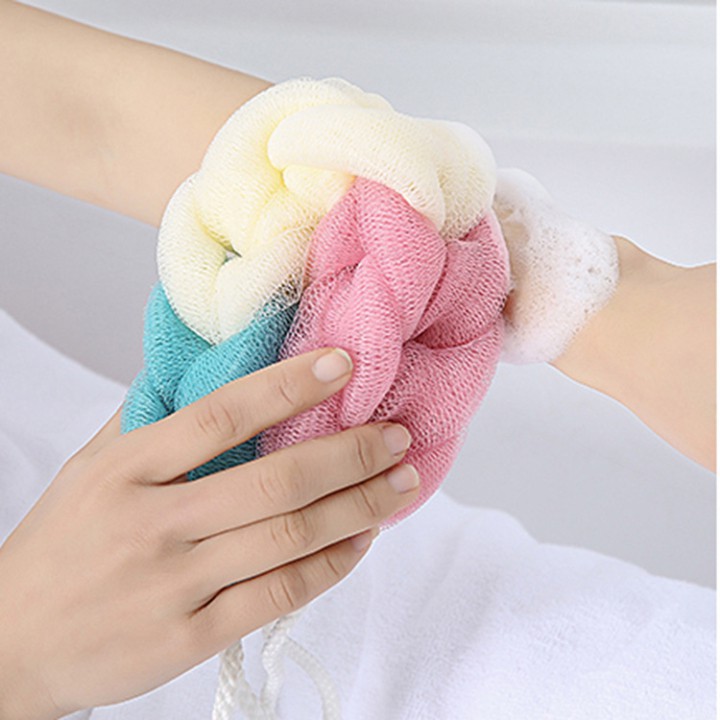 SG - Bông tắm dài tạo bọt cao cấp lưới PE dày, chà lưng khi tắm an toàn cho sức khỏe