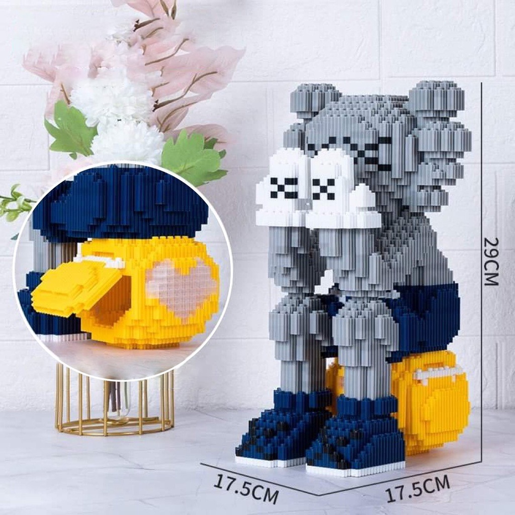 Lego Bearbrick Kaws - Đồ Chơi Lắp Ráp Mô Hình 3D Gấu Bearbrick Kaws nhiều màu