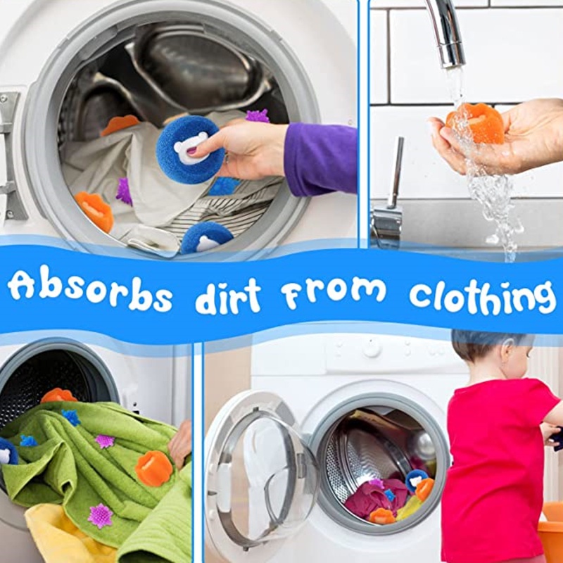 1 Bóng Giặt Quần Áo Chống Thắt Nơ Đa Năng Có Thể Tái Sử Dụng