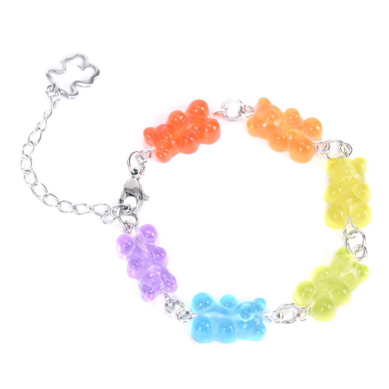 Vòng Tay Inox Hình Gấu Hoạt Hình Dễ Thương