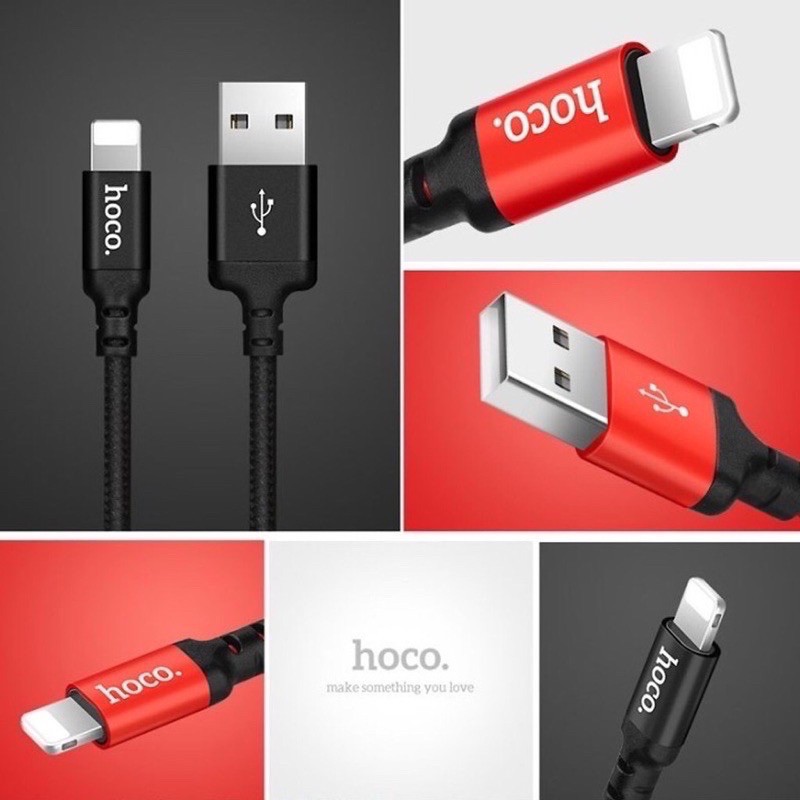 [1MÉT-2MÉT Lightning-Micro USB-Type C ] Dây Cáp Sạc nhanh bọc dù HoCo X14 cho ( iPhone IPad samsung ,oppo xiaomi, huawei