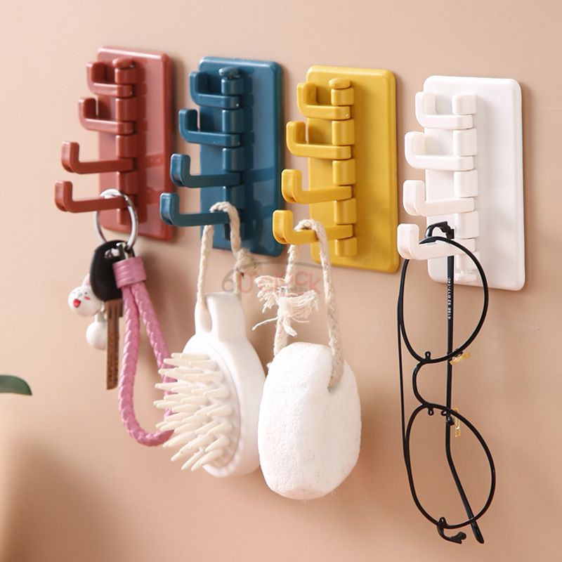 Sale !!! Móc Treo Đồ Dán Tường 4 Nhánh Xoay 180 Độ Hình Cây Thông (SP001592 ) Shop Phúc Yến