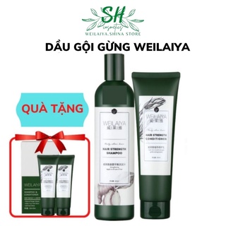 Dầu Gội Cặp Gừng Ngăn Ngừa Giảm Rụng Tóc Weilaiya - Dầu Gội Xả Mượt Tóc, Kích Thích Mọc Tóc Nhanh - Cam Kết Chính Hãng