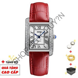 Đồng hồ nữ SKMEI dây da mặt vuông quyến rũ trẻ trung chống nước cực tốt SMW08 -SHOP NGỌC HUYỀN