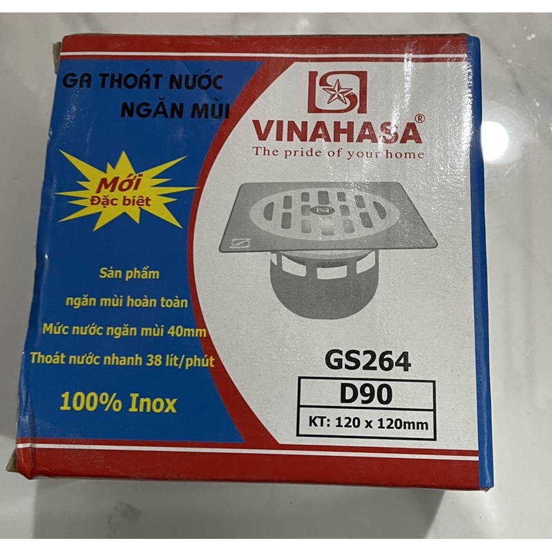 Ga thoát sàn ngăn mùi INOX (Dùng cho đường ống chờ 90,110)
