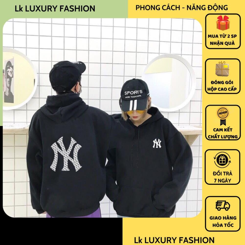 Áo khoác nỉ Hoodie - Áo Hoodie nam nữ form rộng CAO CẤP phong cách Hàn Quốc in hình NY–thời trang unisex New
