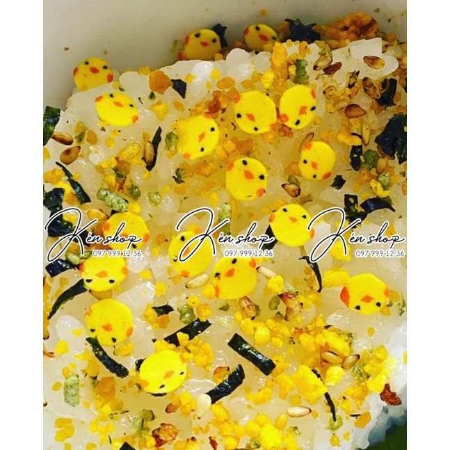 01 gói gia vị rắc cơm hình gà chip MARUMIYA Nhật Bản 58gr