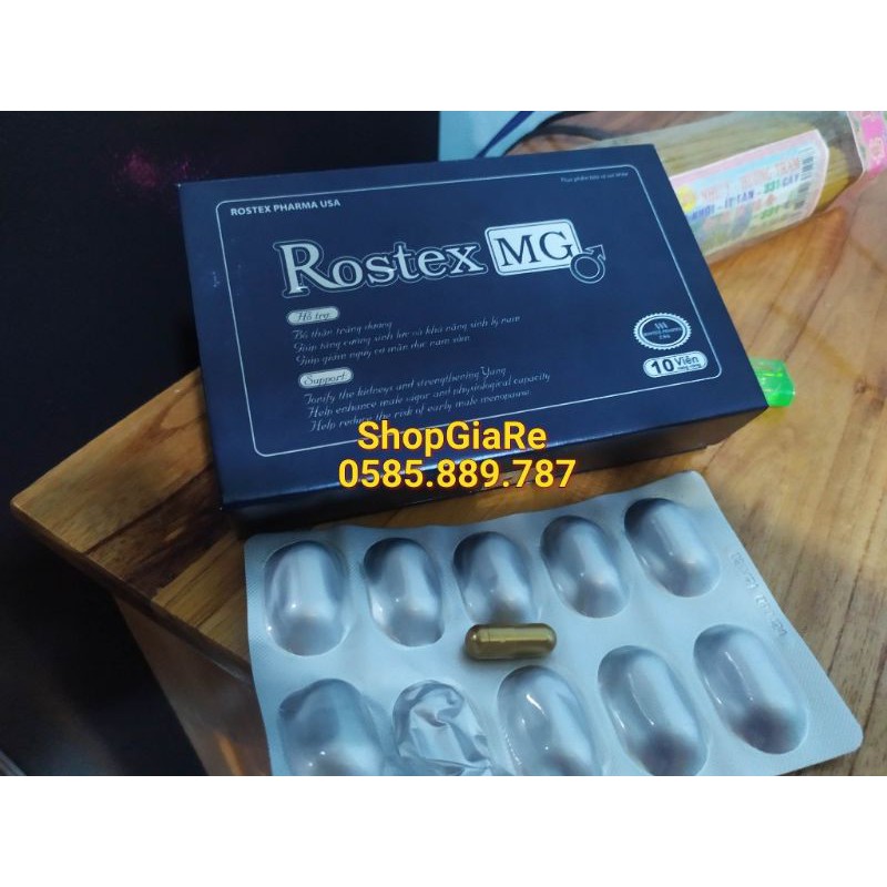 Rostex MG chứa Sâm Nhung Bổ Thận giúp bổ thận tráng dương, sinh tinh, tăng cường sinh lý nam giới, giảm đau lưng mỏi gối