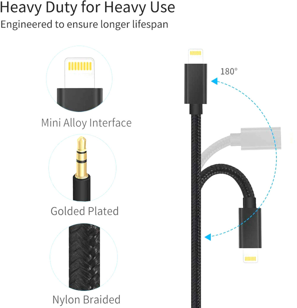 Dây Cáp Chuyển Đổi Âm Thanh 3.5mm Cho Iphone