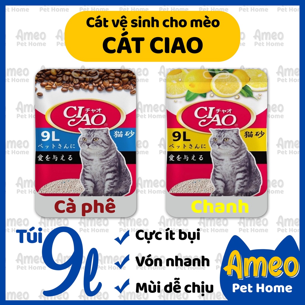 Cát vệ sinh cho mèo | Cát CIAO 9L | Cát mèo