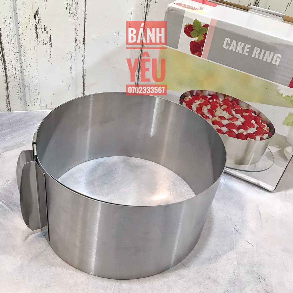 Khuôn Ring Tròn  Điều Chỉnh Bánh Đa Năng từ 16cm-30cm - KH162