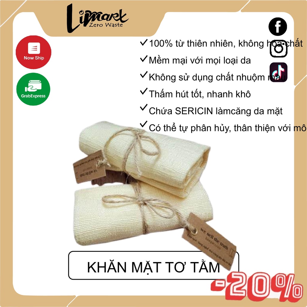 Khăn Mặt Tơ Tằm Thân Thiện Môi Trường
