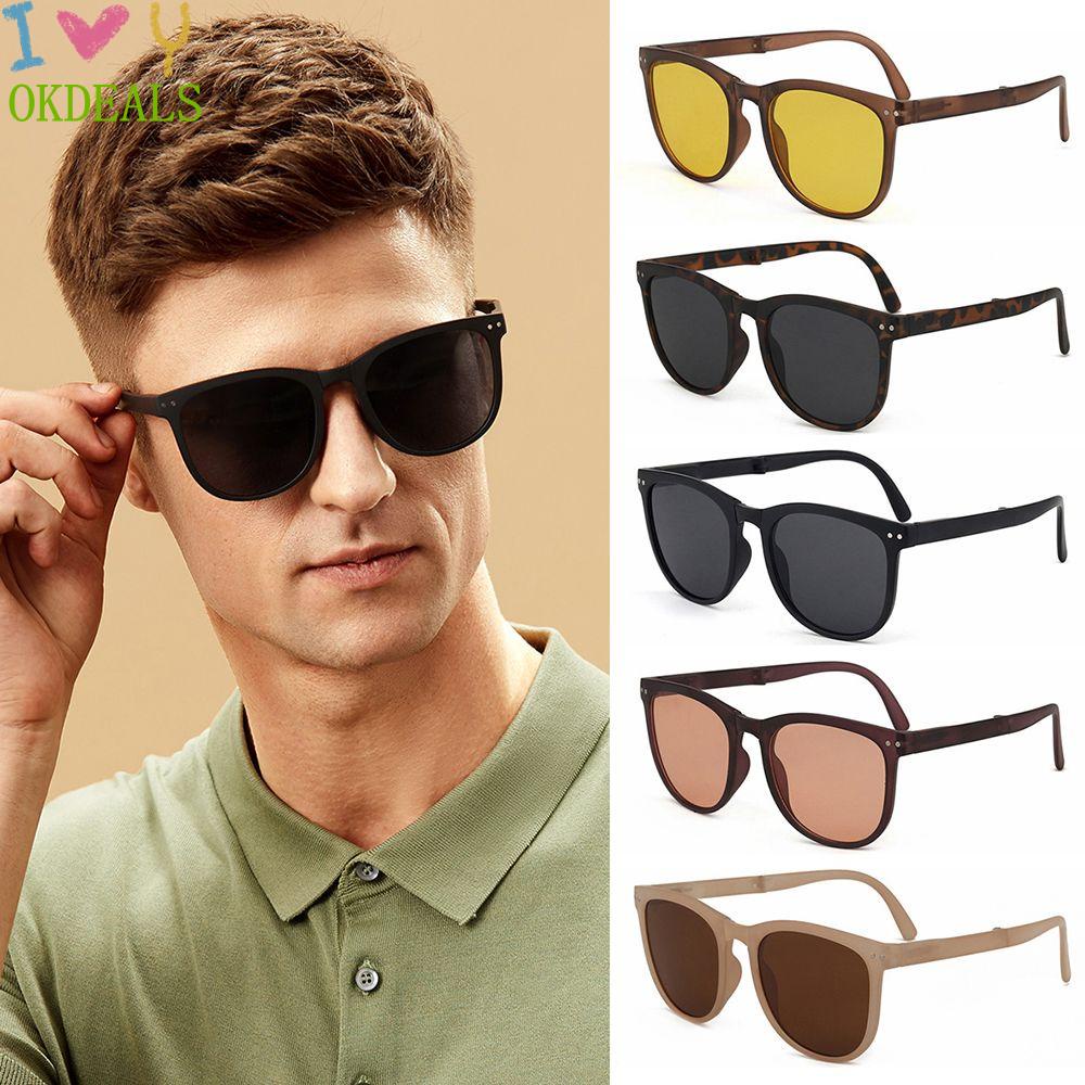 Kính chống nắng siêu nhẹ gấp gọn bỏ túi phong cách vintage dành cho nam nữ TR90