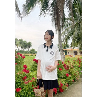 Áo bầu công sở mùa hè chất cotton freesize dưới 70kg