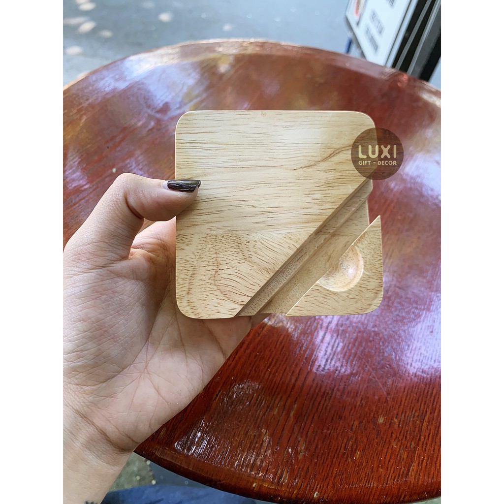 Giá đỡ điện thoại kèm ống bút LUXI DECOR free khắc logo quà tặng