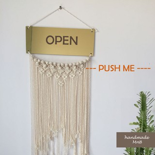 Bảng treo cửa OPEN - CLOSE phong cách vintage sang trọng