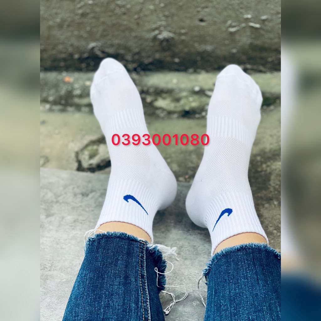 HOT SALE tất thể thao trắng cổ cao 16-18cm nhiều màu nam nữ