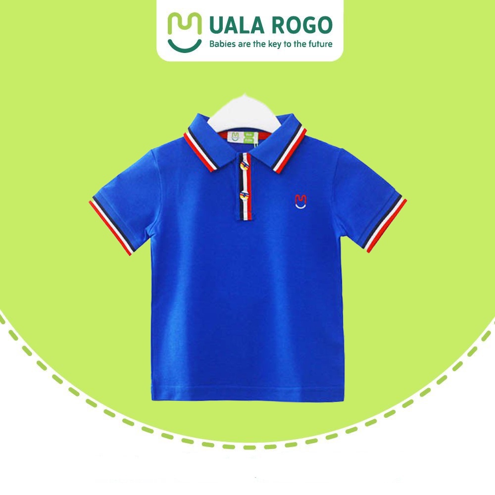 Áo thun bé trai Polo Uala rogo 1-7 tuổi cotton thoáng mát thấm hút mồ hôi quần áo trẻ em Ur0005