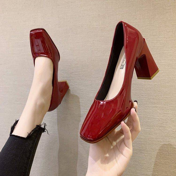 Giày Cao Gót Đế Dày Thời Trang Mùa Thu Anh Quốc Dành Cho Nữ