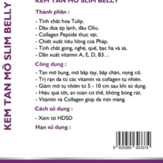 Kem Tan Mỡ Slim Belly