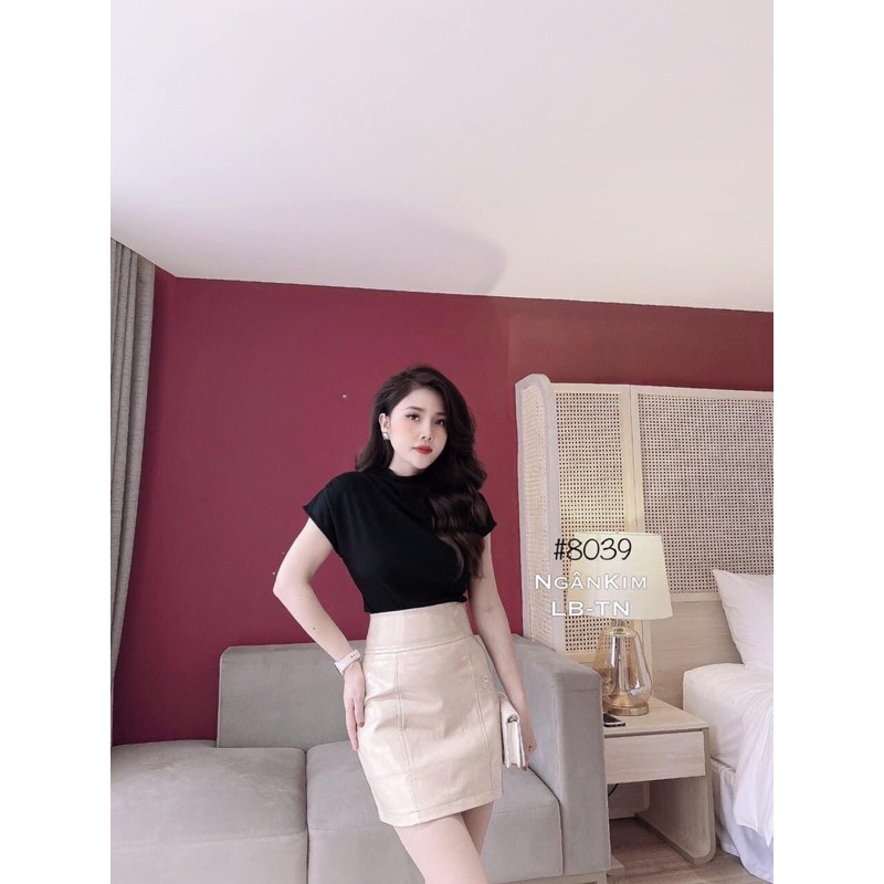 Chân váy da bóng cạp cao (8039) | BigBuy360 - bigbuy360.vn