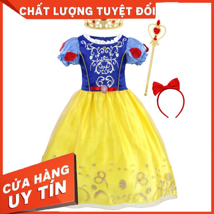 Giáng sinh Mùa hè thiếu nhi Bạch Tuyết Váy công chúa lãng mạn Đầm công chúa Váy cổ tích COS - Hàng nhập khẩu