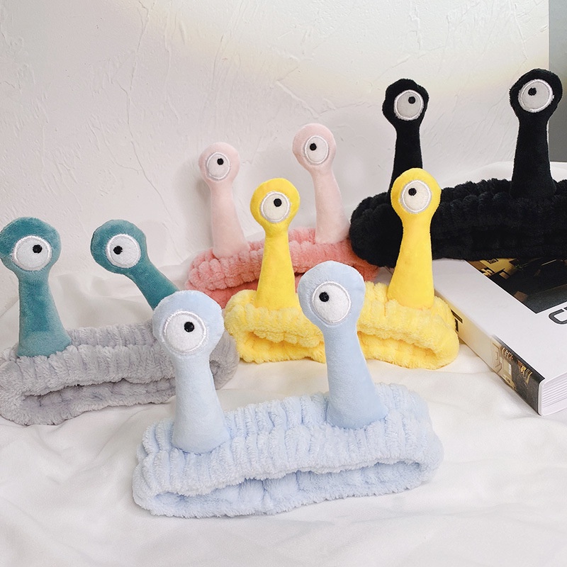 Băng đô cài tóc rửa mặt vải nhung màu trơn thời trang cho nữ