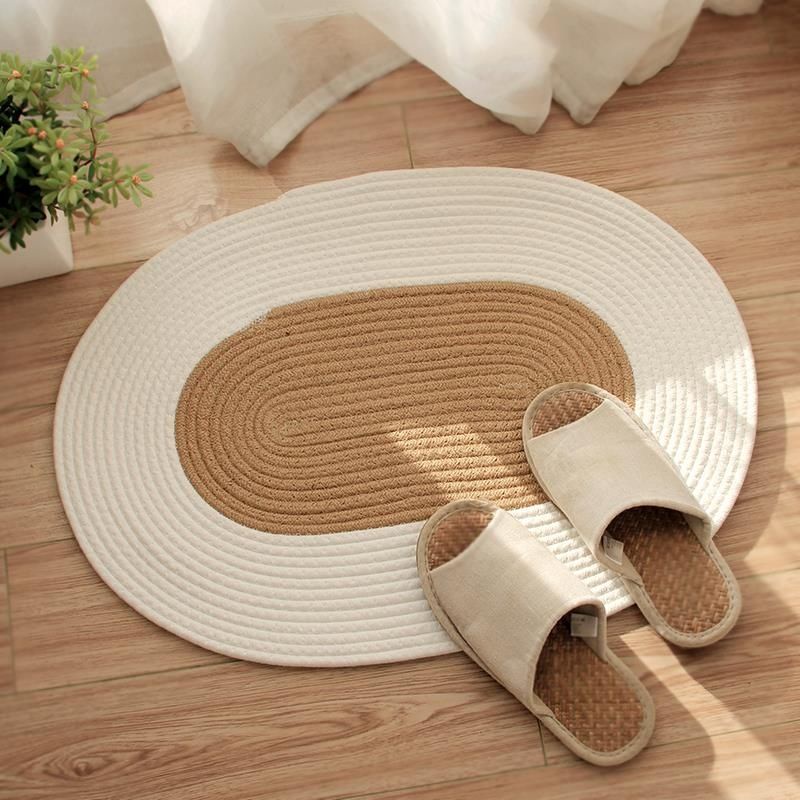 Thảm Chùi Chân Cotton Handmade Chống Trượt Phong Cách Nhật Bản
