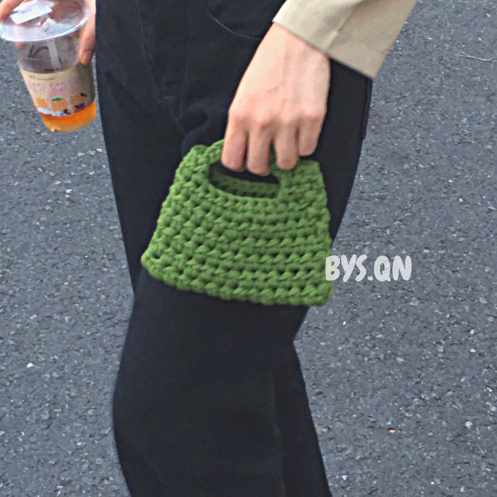 Túi đan len một màu phong cách Trendy "Fancy Bag"