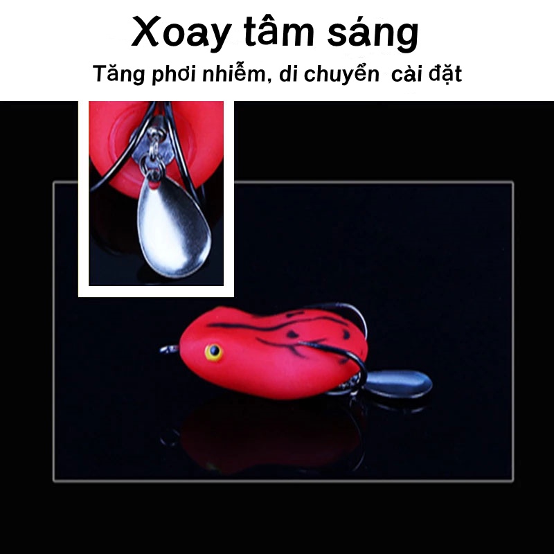 Mồi Câu Cá Giả Hình Con Ếch, Mồi Câu Cá Nhân Tạo Hình Ếch, Mồi câu cá giả 3D kích thước 4.5cm/ 7g 5cm/ 12g Hàng Mới
