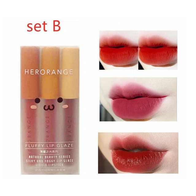 Son Kem Lì Herorange Fluffy Lip Glaze Mịn Môi