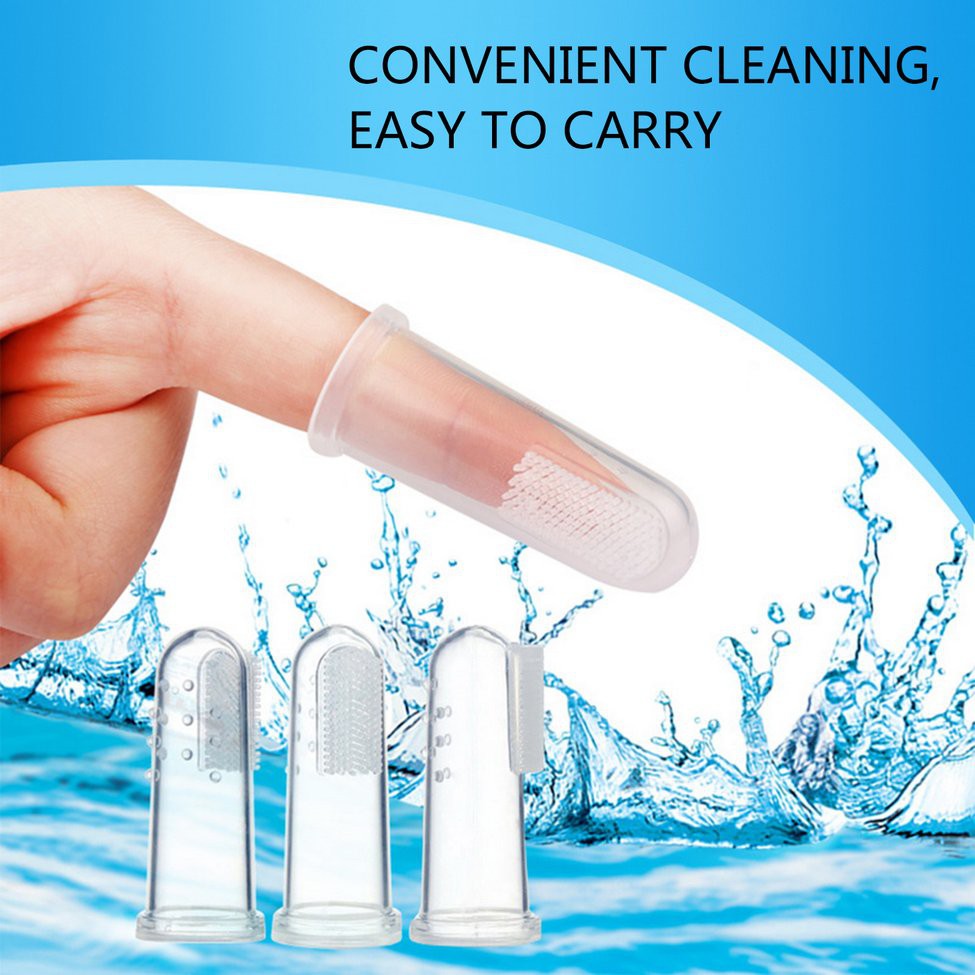 🎐HS🎐Bàn Chải Xỏ Ngón Silicone cho bé