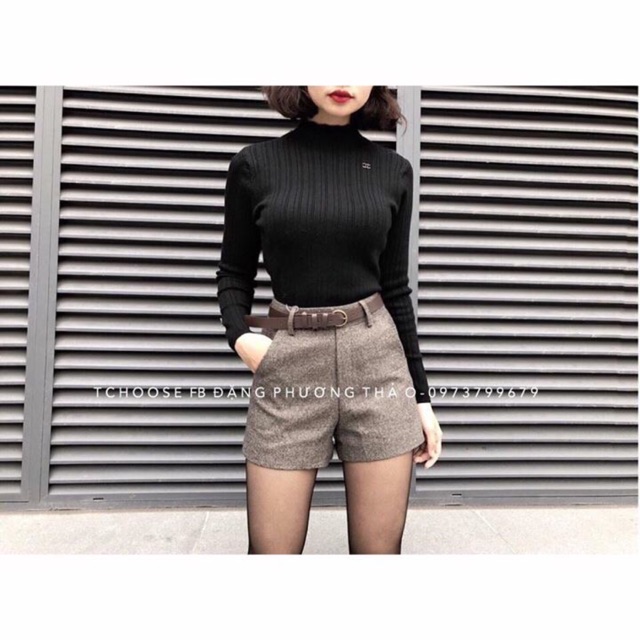 Áo len tăm cổ 3 phân