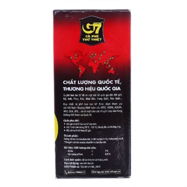 (HSD:T10/2023) Cà phê hòa tan G7 3in1 Trung Nguyên 21 gói× 16g